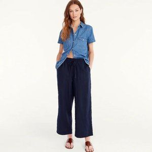 JCrew Wide-Leg Seaside Pant in Linen